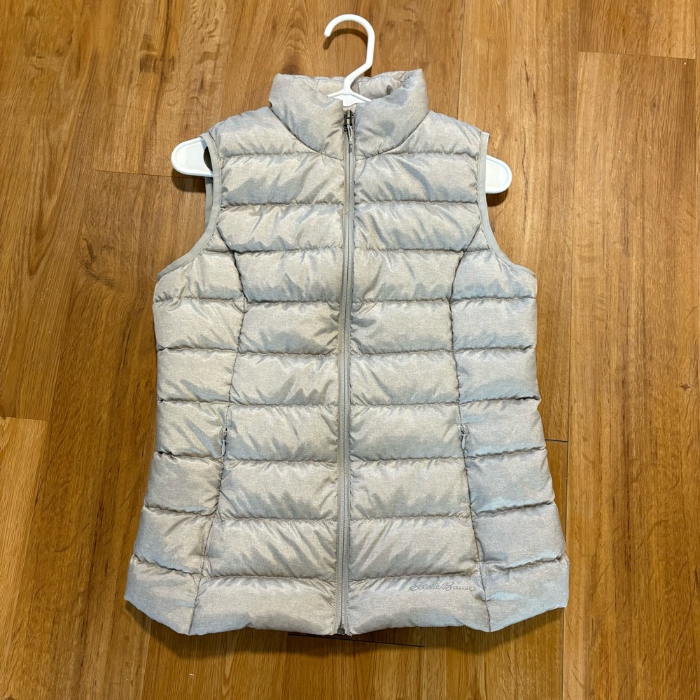 Eddie Bauer Light Gray Down Vest